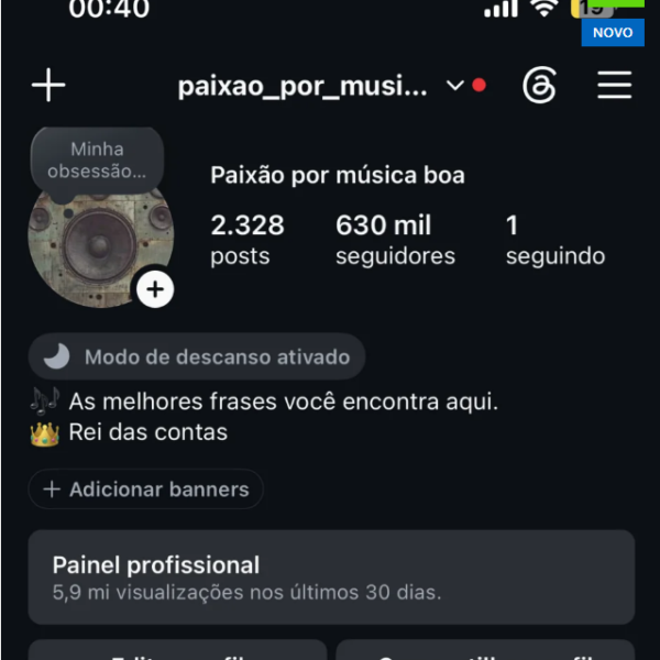 Instagram 630 mil seguidores
